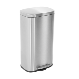 Bote De Basura Acero Inoxidable 30l Para Cocina Con Pedal