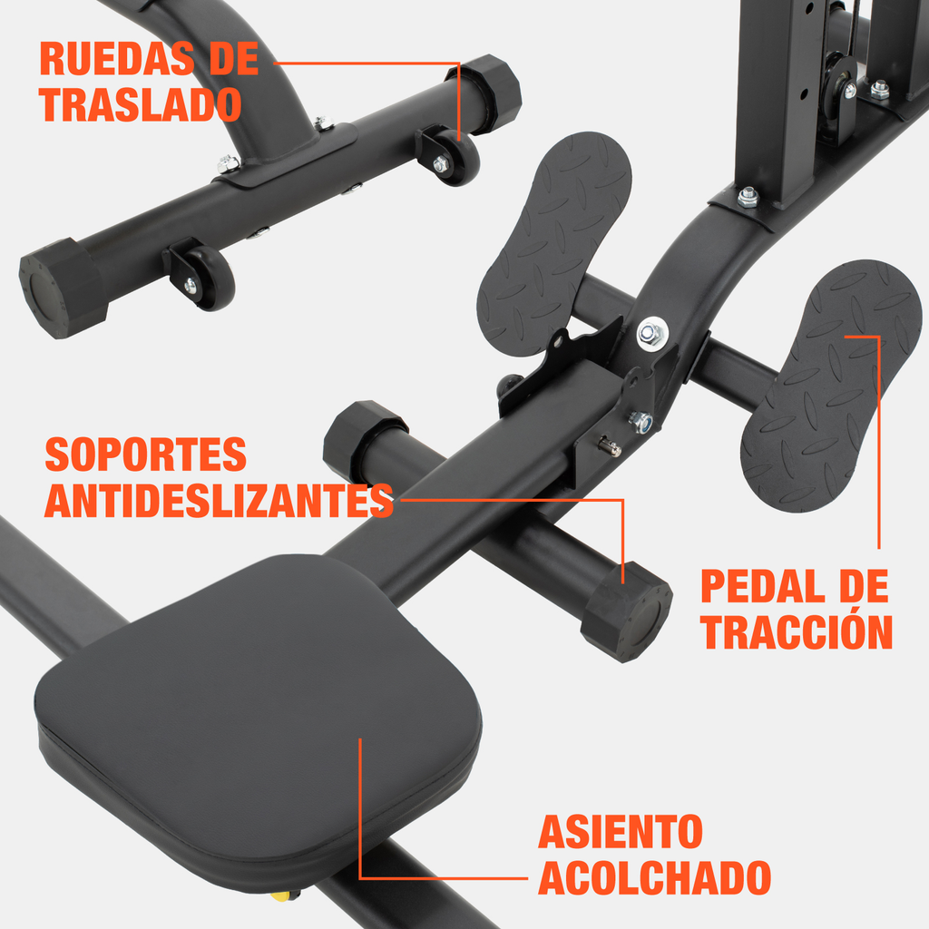 Remadora Para Ejercicio 50lb Altera Maquina De Remo Plegable