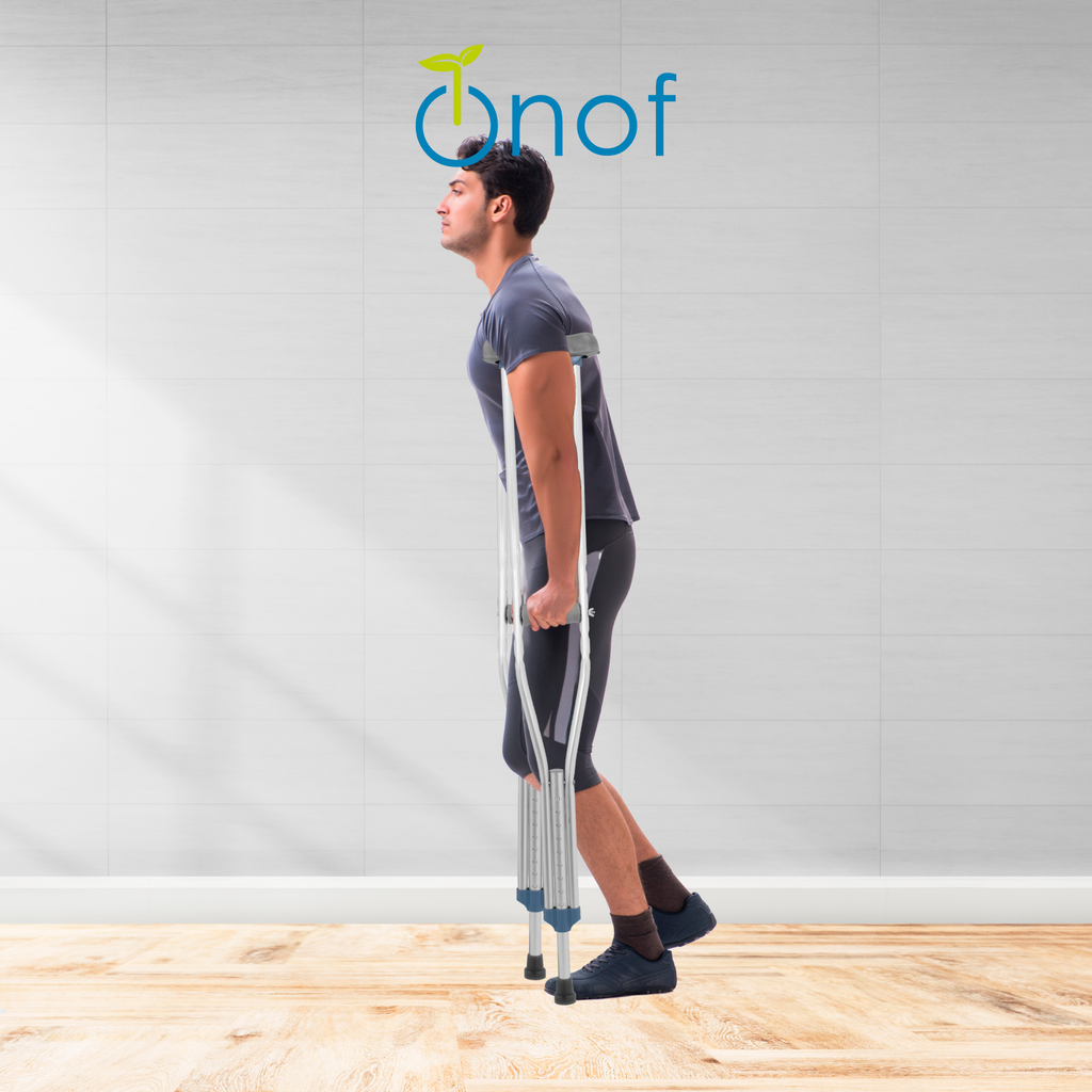 Muletas Ortopedicas Auxiliares Onof Ajustables De Aluminio