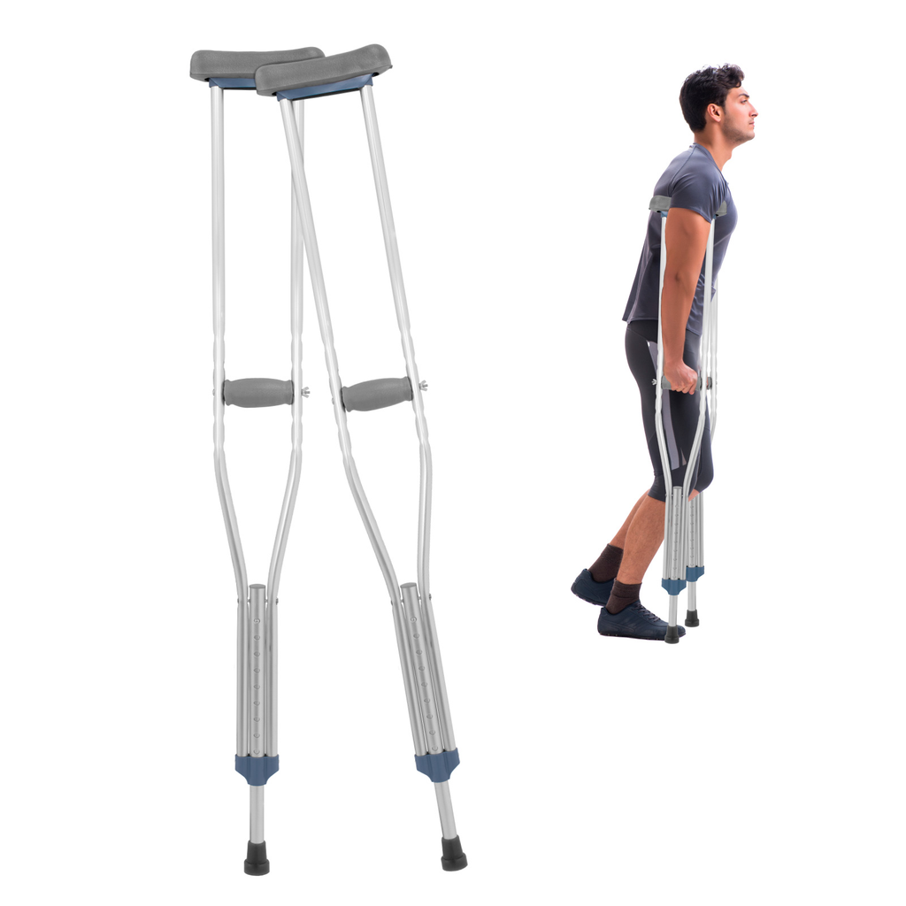 Muletas Ortopedicas Auxiliares Onof Ajustables De Aluminio