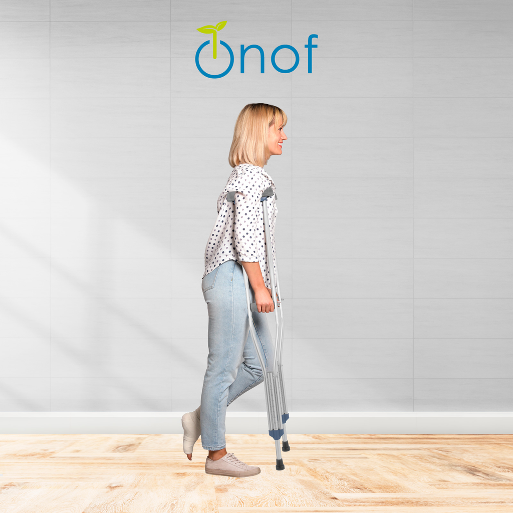 Muletas Ortopedicas Auxiliares Onof Ajustables De Aluminio