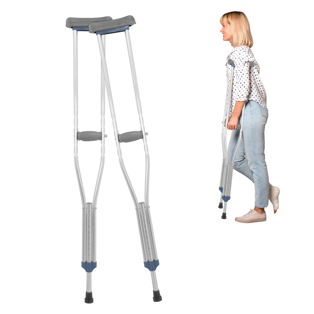 Muletas Ortopedicas Auxiliares Onof Ajustables De Aluminio