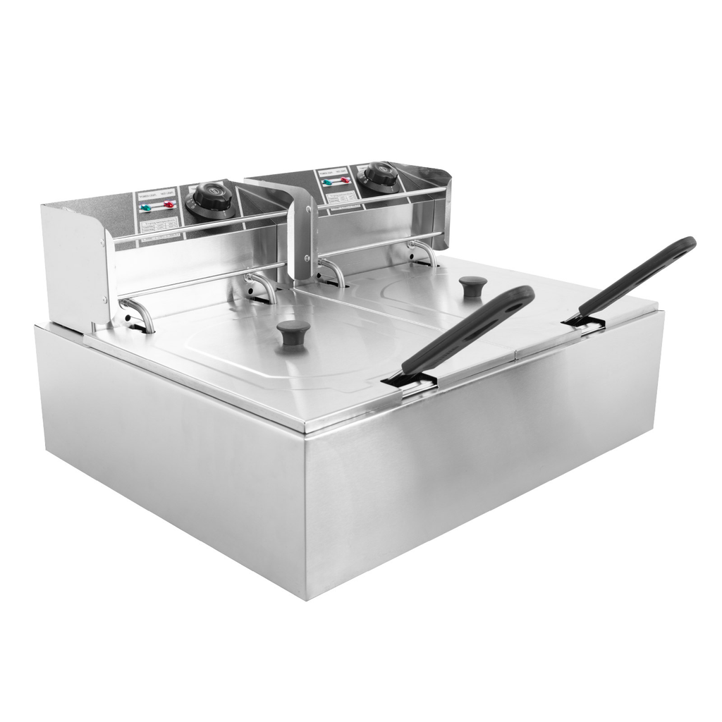 Freidora Electrica De Aceite Doble Industrial 3400w Onof