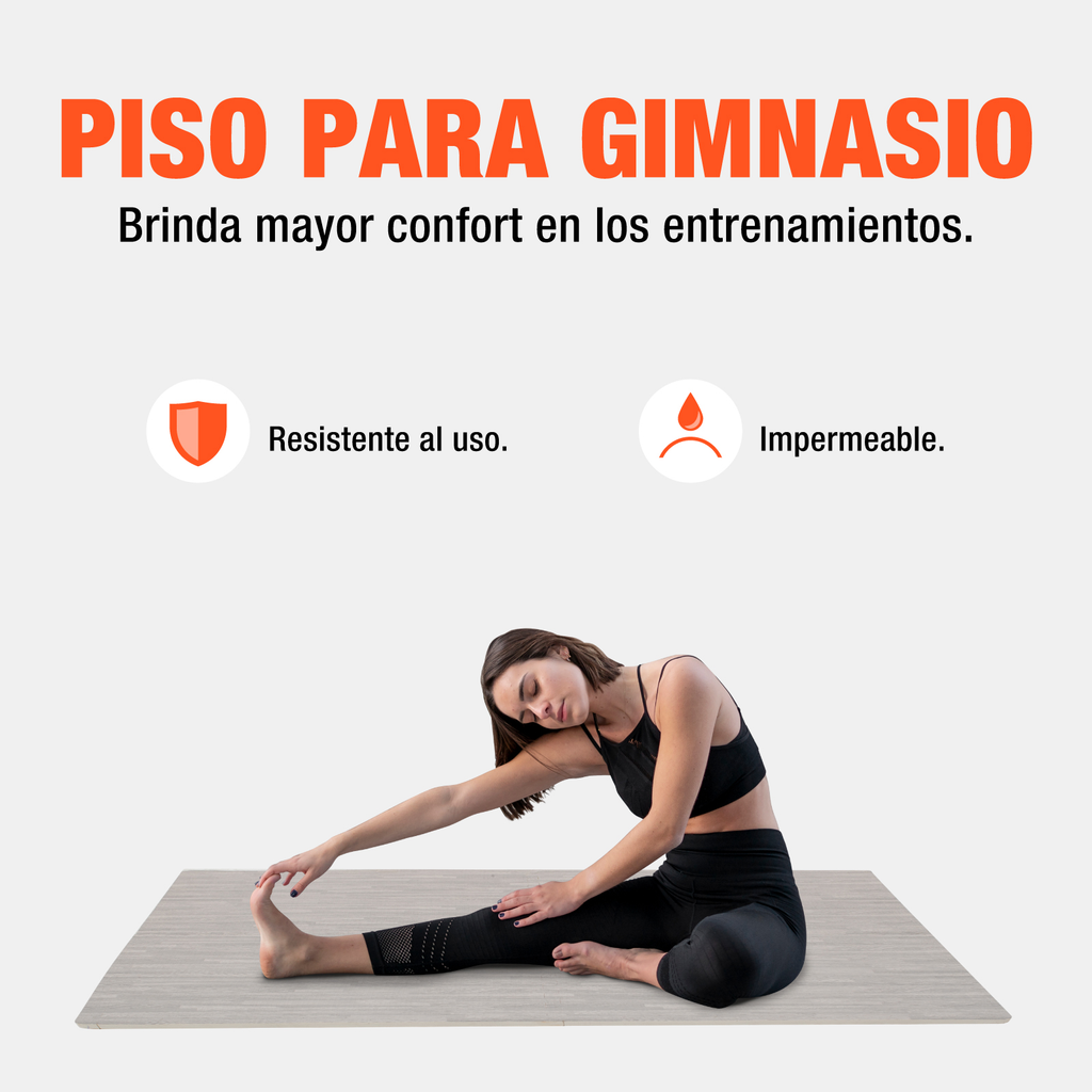 Piso Para Gimnasio Altera Tipo Madera Tatami 60x60 4pz