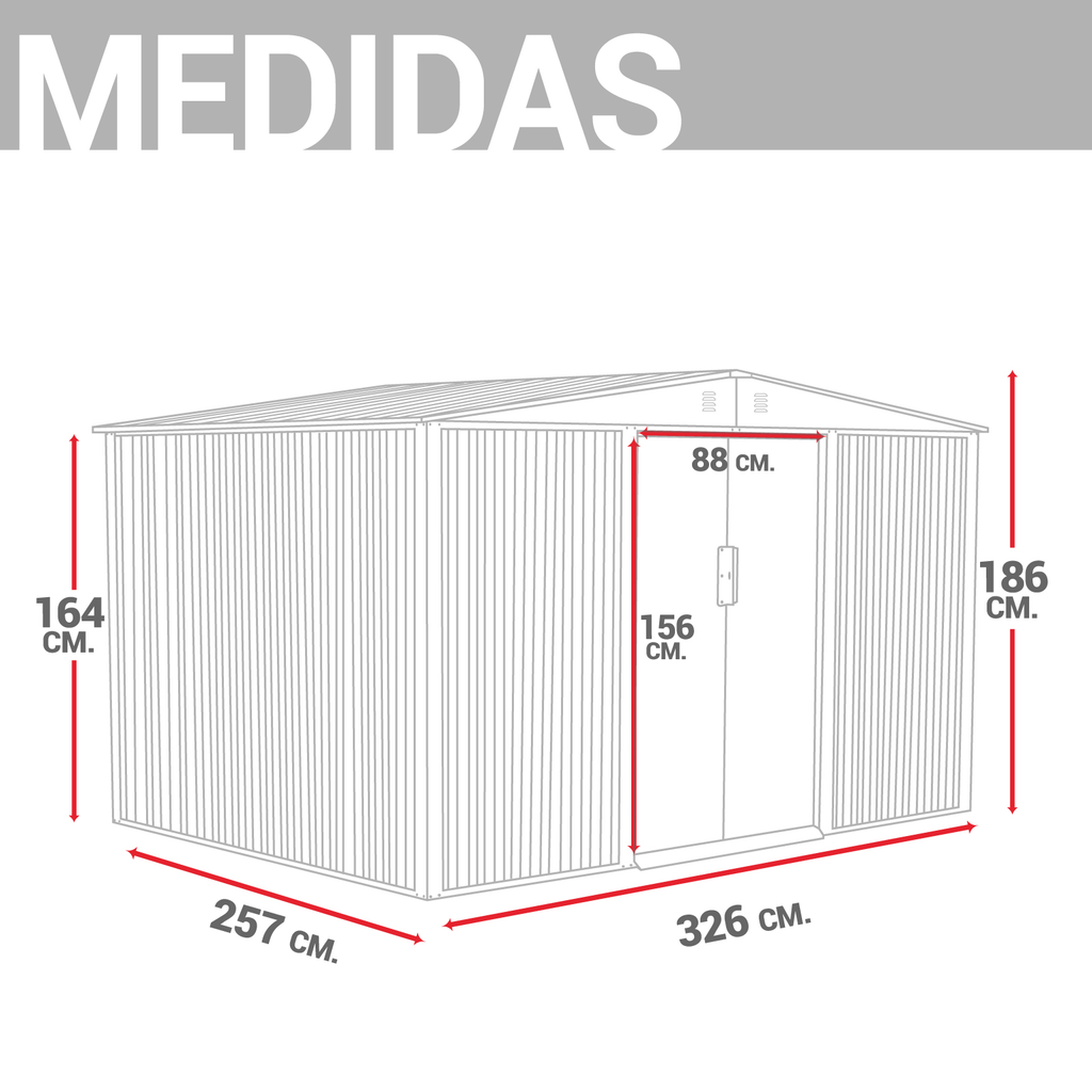Cobertizo De Almacenamiento Bodega Amplia Para Exteriores