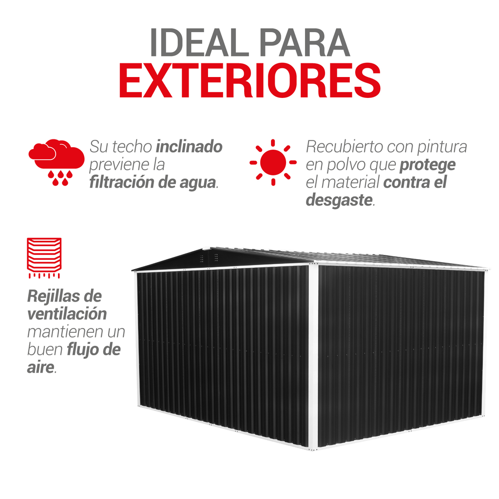 Cobertizo De Almacenamiento Bodega Amplia Para Exteriores