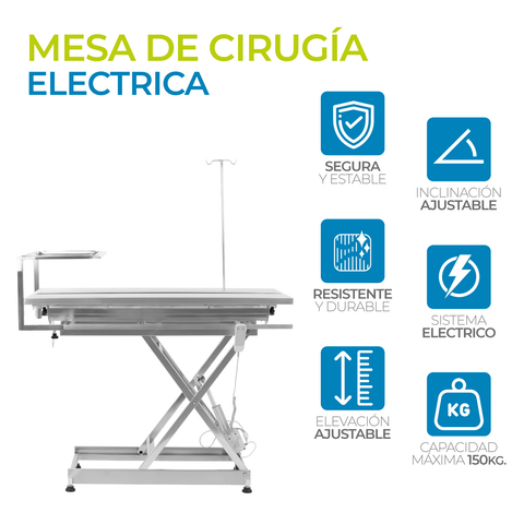 Mesa De Cirugia Veterinaria Onof Electrica Acero Inoxidable