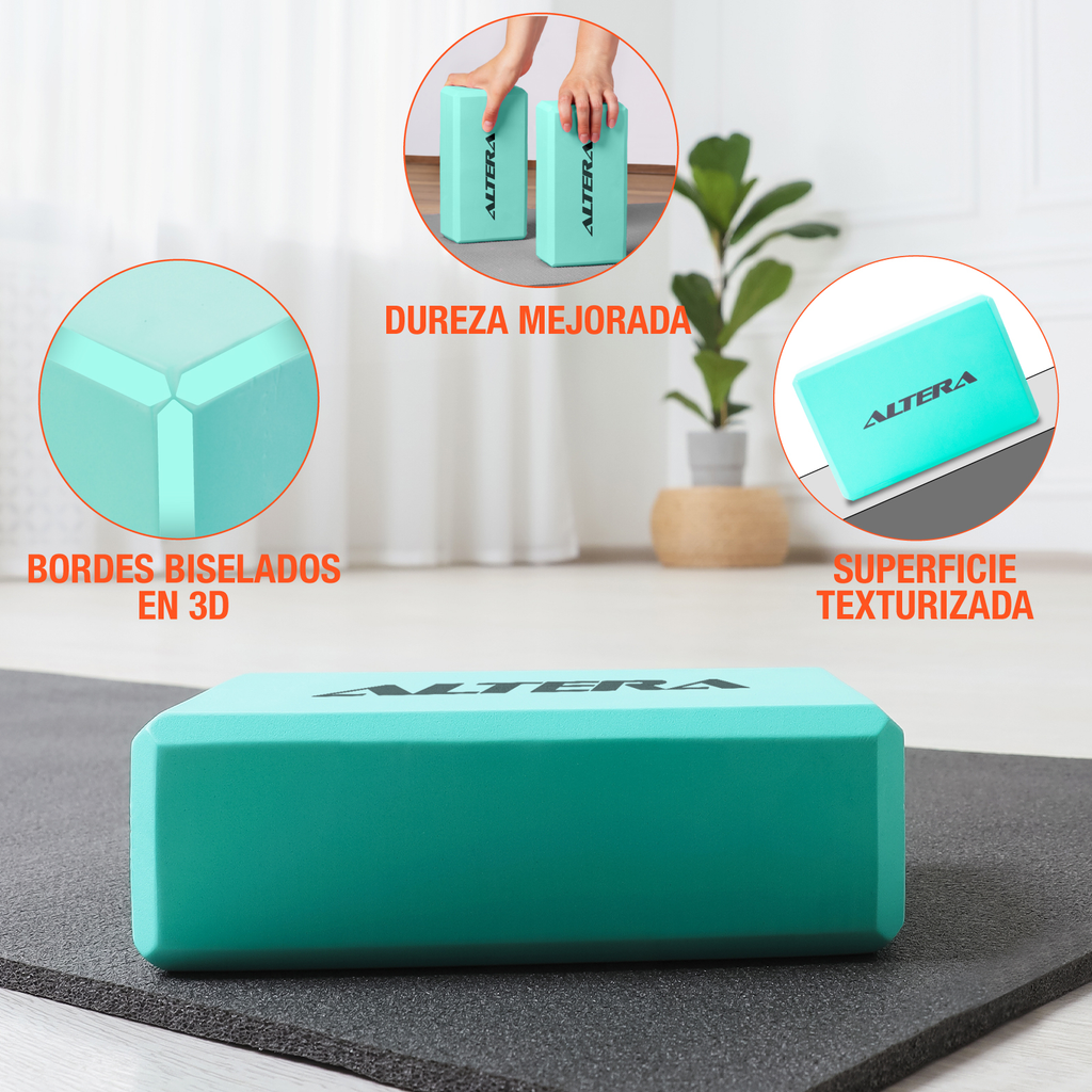 Bloques Yoga Set 2 Pzs Altera Pilates Entrenamiento Fitness