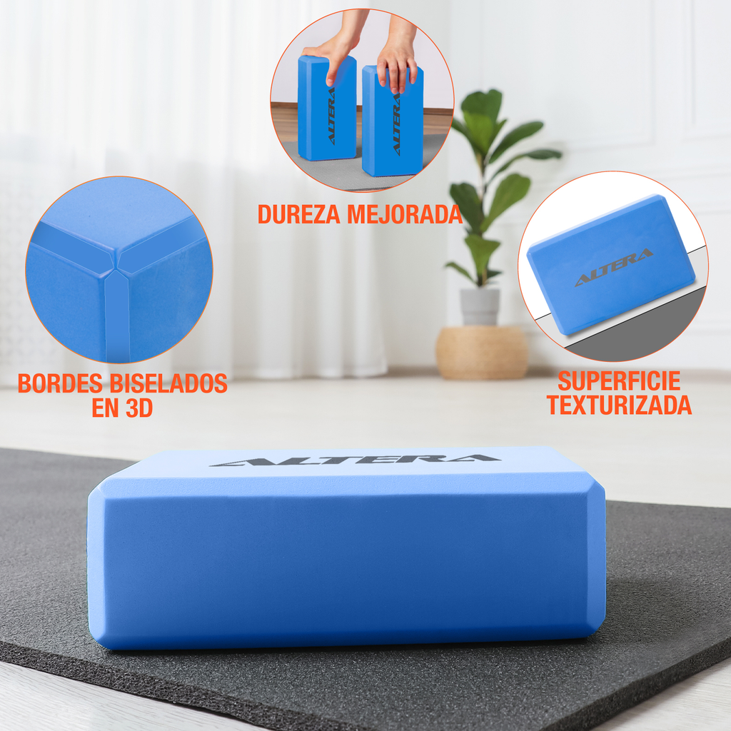 Bloques Yoga Set 2 Pzs Altera Pilates Entrenamiento Fitness