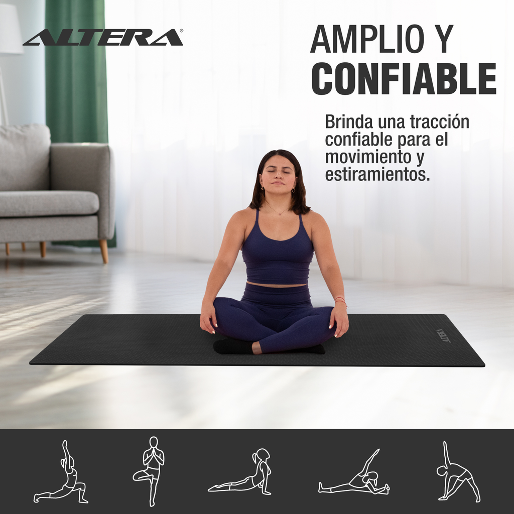 Tapete Yoga Para Ejercicio Deportivo Antiderrapante Altera