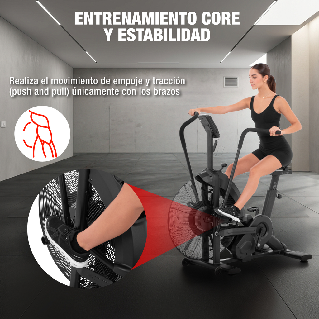 Bicicleta Fija De Aire Air Bike Profesional Gimnasio Fitness