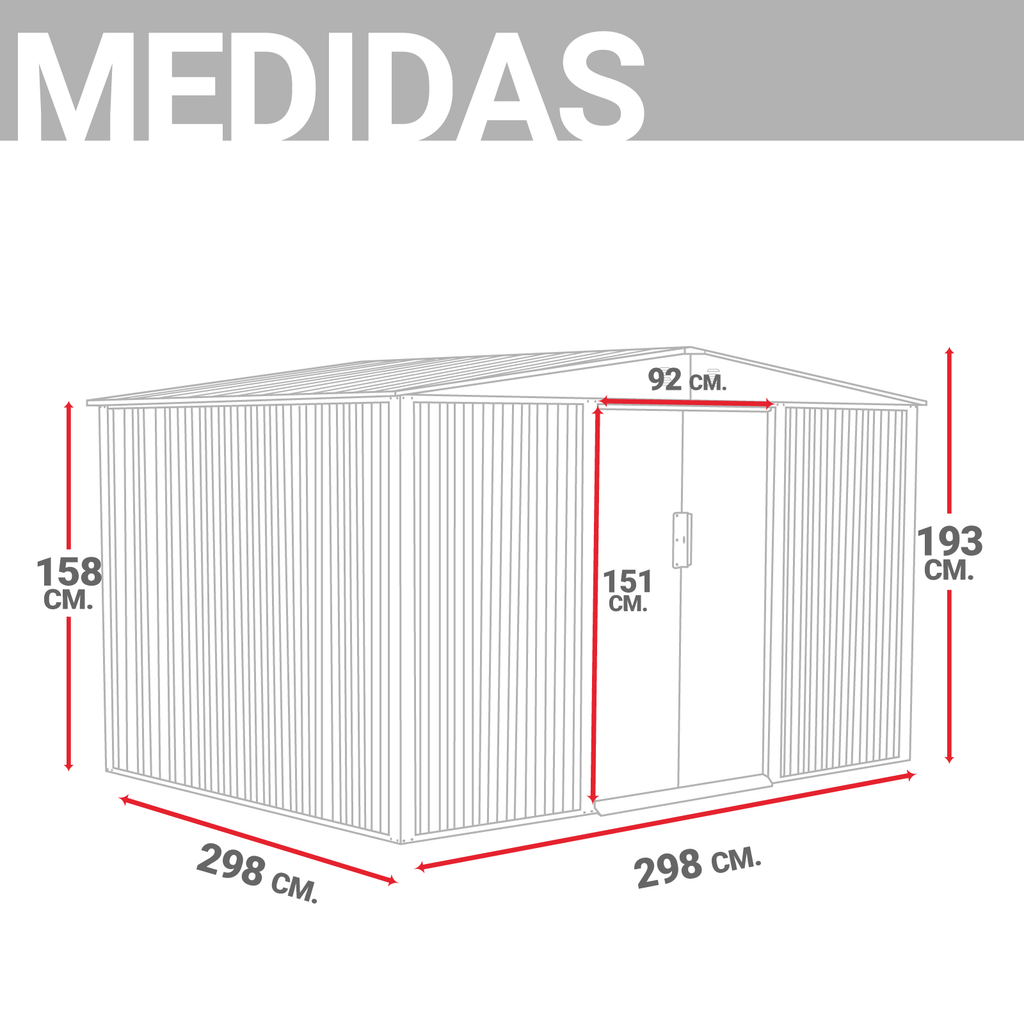 Cobertizo De Almacenamiento Bodega Amplia Para Exteriores