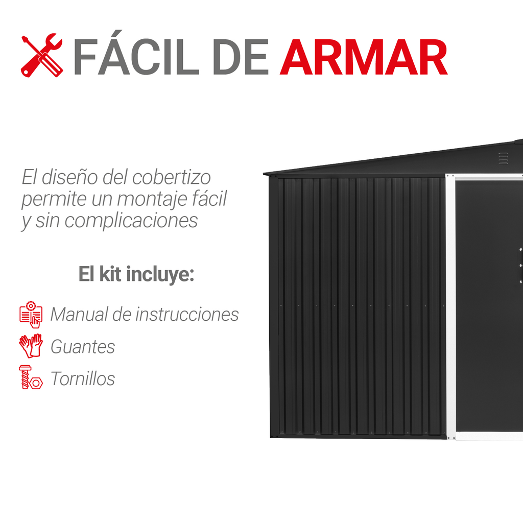 Cobertizo De Almacenamiento Bodega Amplia Para Exteriores