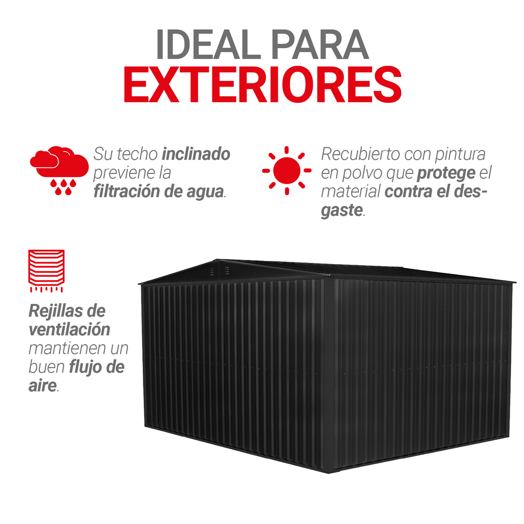 Cobertizo De Almacenamiento Bodega Amplia Para Exteriores