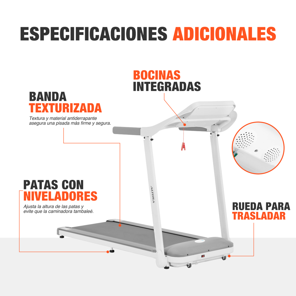 Caminadora Electrica Fitness Corredora Velocidad Gym Altera