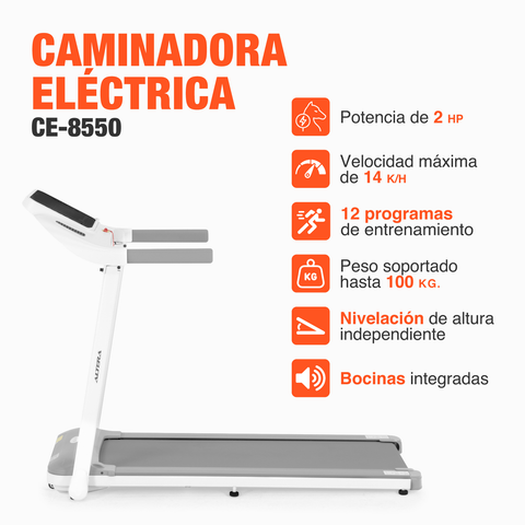 Caminadora Electrica Fitness Corredora Velocidad Gym Altera