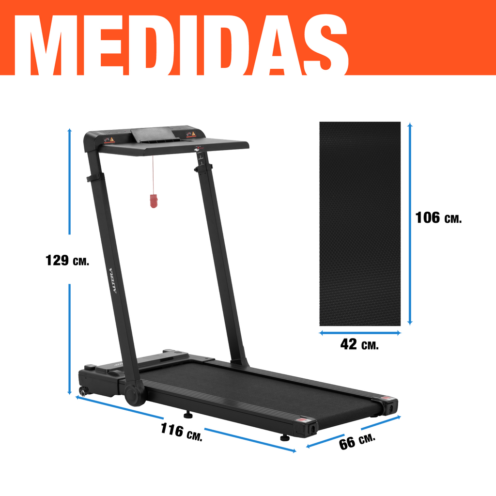 Caminadora Electrica Altera Plegable Escritorio Gym Fitness