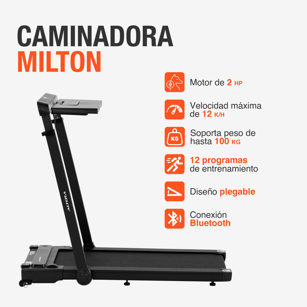 Caminadora Electrica Altera Plegable Escritorio Gym Fitness