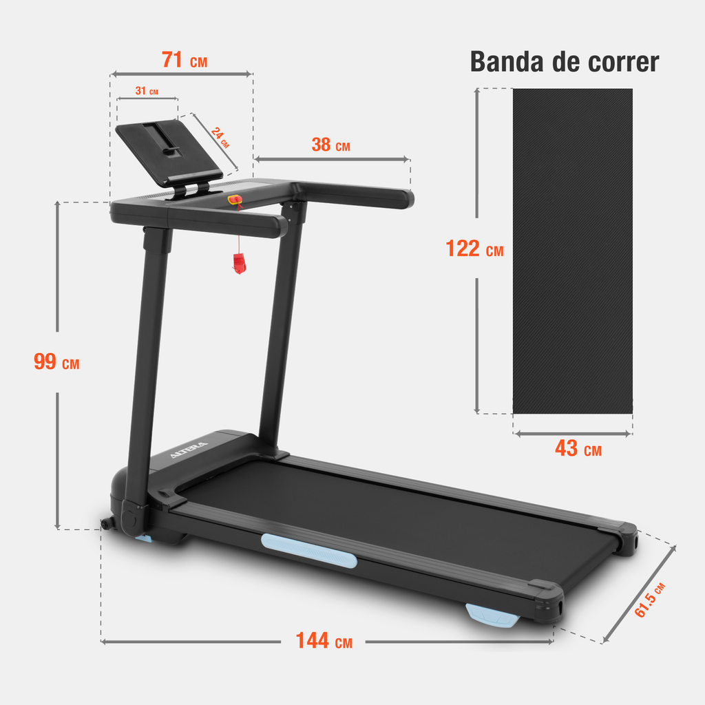 Caminadora Electrica 2 Hp Profesional Cinta De Correr Altera