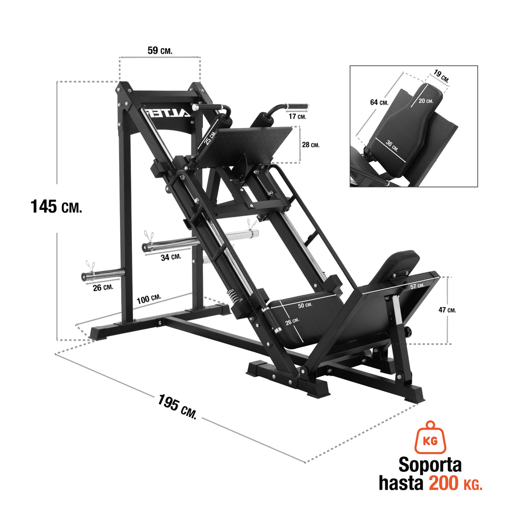 Prensa De Piernas Olímpica Profesional Altera Para Gimnasio