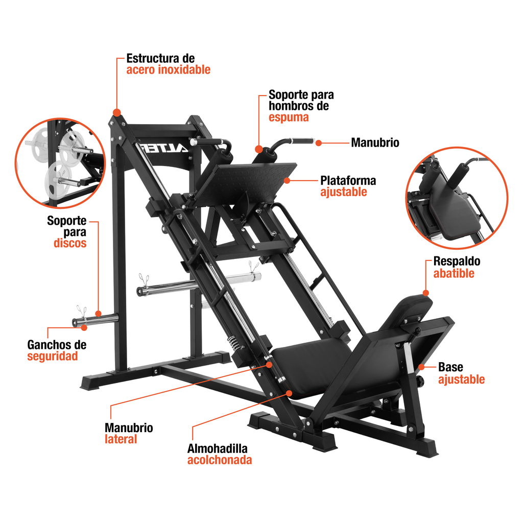 Prensa De Piernas Olímpica Profesional Altera Para Gimnasio