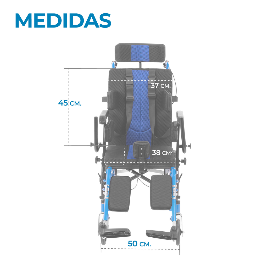 Silla De Ruedas Reclinable Pci Onof Infantil Paralisis