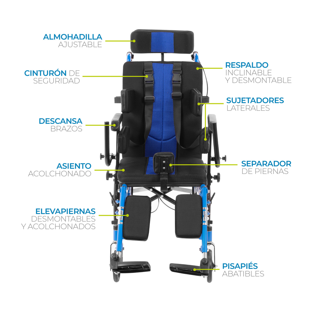Silla De Ruedas Reclinable Pci Onof Infantil Paralisis