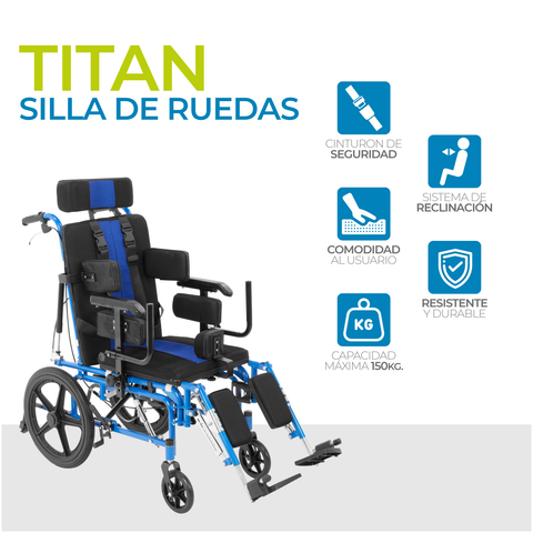 Silla De Ruedas Reclinable Pci Onof Infantil Paralisis