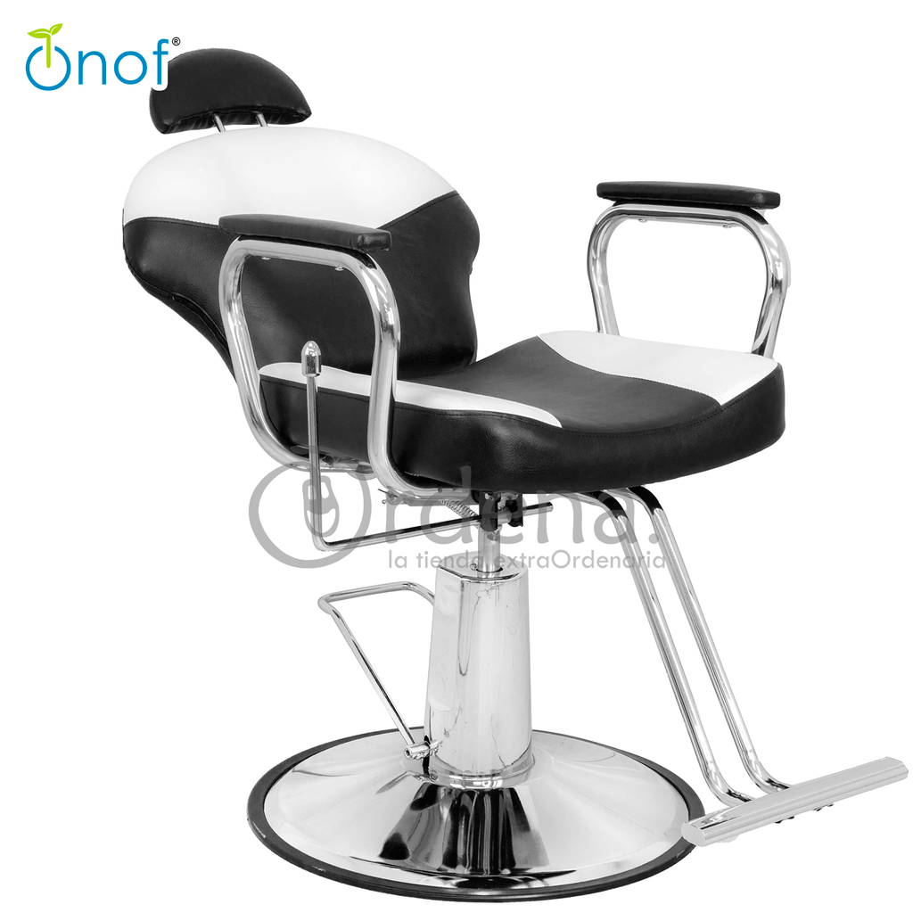 Silla Hidraulica Reclinable y Giratoria para Barberia Vinil