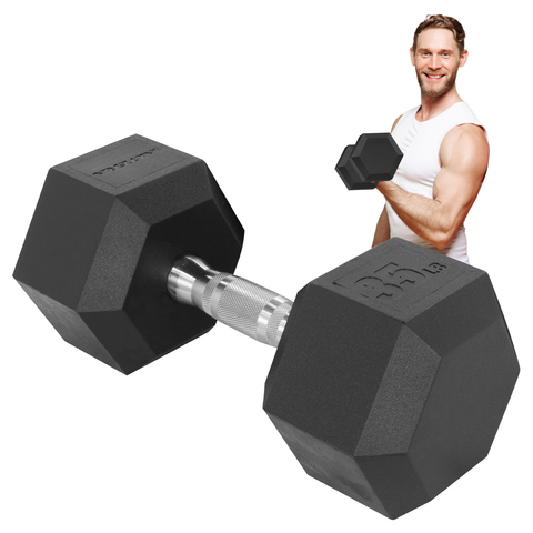 Mancuerna Hexagonal Acero Forro De Neopreno 35lbs