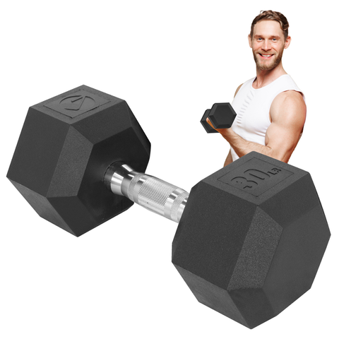 Mancuerna Hexagonal Acero Forro De Neopreno 30lbs