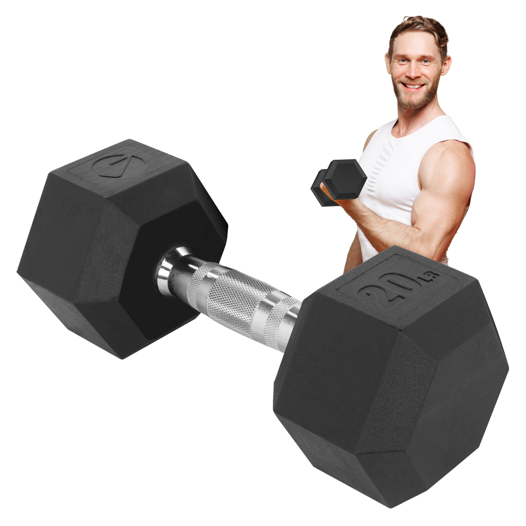 Mancuerna Hexagonal Acero Forro De Neopreno 20lbs