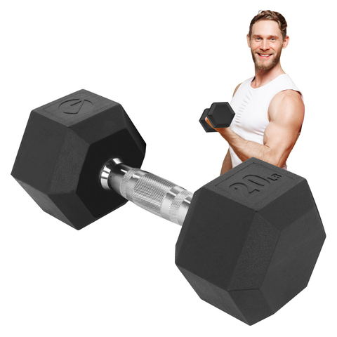 Mancuerna Hexagonal Acero Forro De Neopreno 20lbs