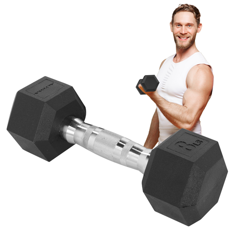 Mancuerna Hexagonal Acero Forro De Neopreno 8 Lbs