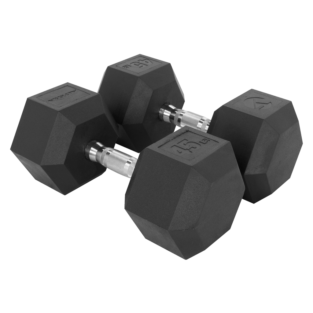 Kit 2 Mancuernas Hexagonales Acero Forro De Neopreno 45 Lbs