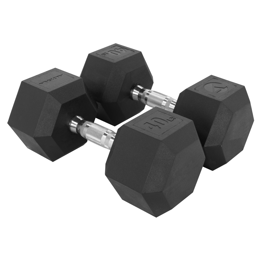 Kit 2 Mancuernas Hexagonales Acero Forro De Neopreno 40 Lbs