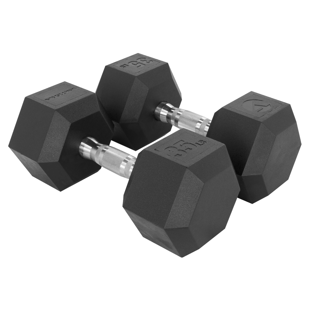 Kit 2 Mancuernas Hexagonales Acero Forro De Neopreno 35 Lbs
