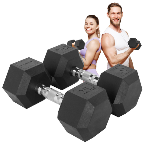 Mancuernas 25 Lbs  Hexagonales Altera Pesas Ejercicio Par Kg