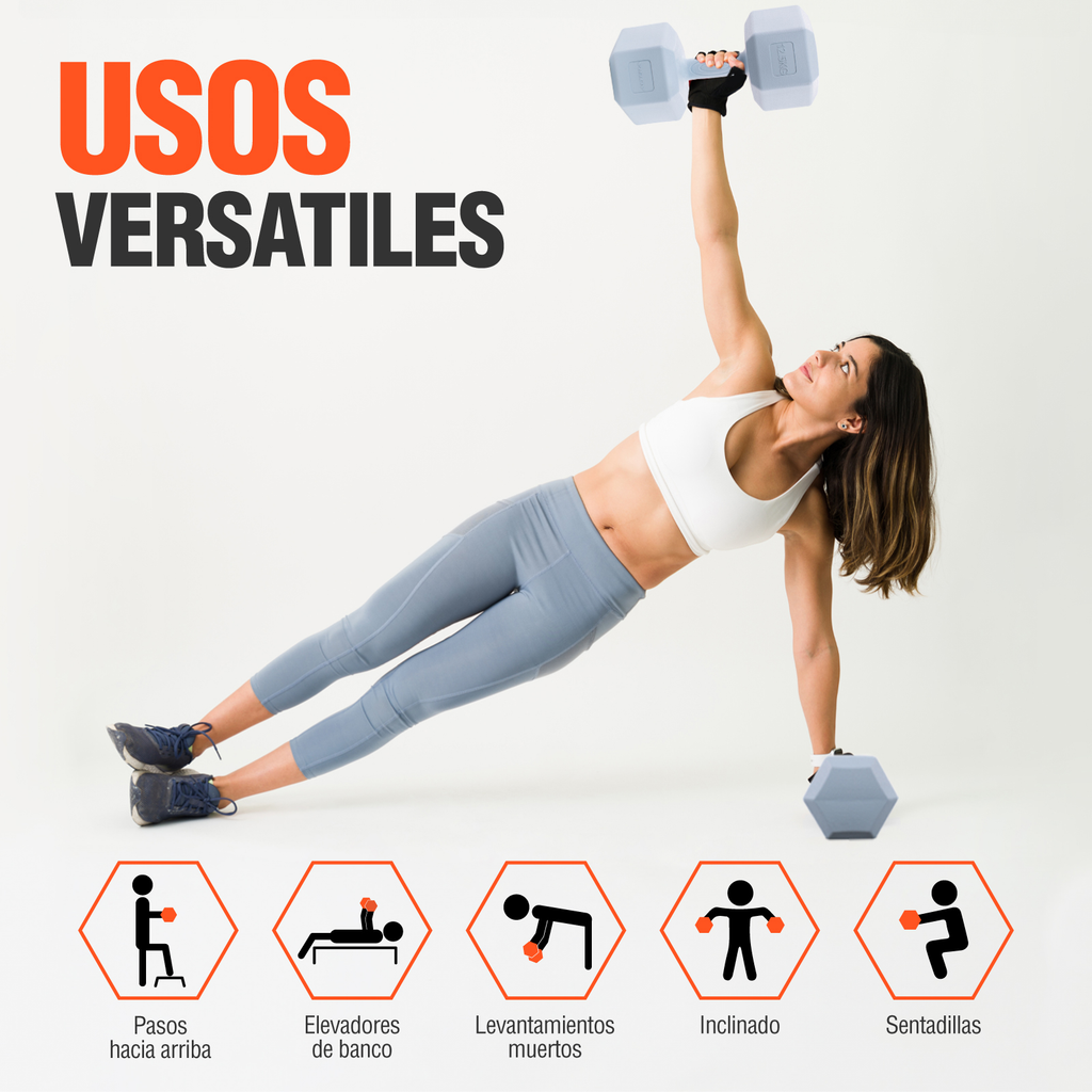 Mancuernas Pesas Hexagonales 12.5kg Altera Entrenamiento 2pz