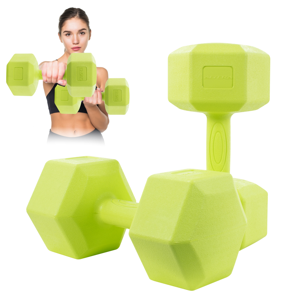 Mancuernas Pesas Hexagonales 12.5kg Altera Entrenamiento 2pz
