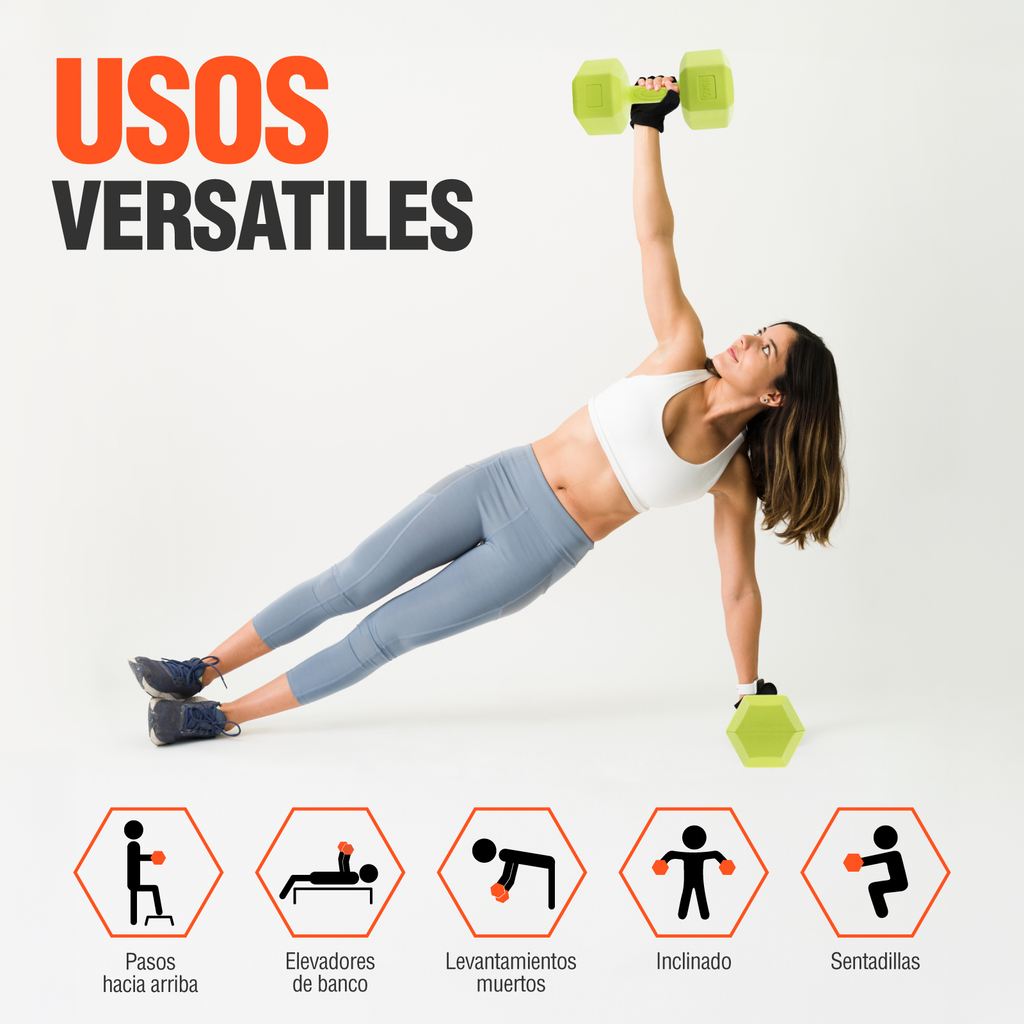 Mancuernas 10 Kg Hexagonales 2pz Pesas Altera Entrenamiento