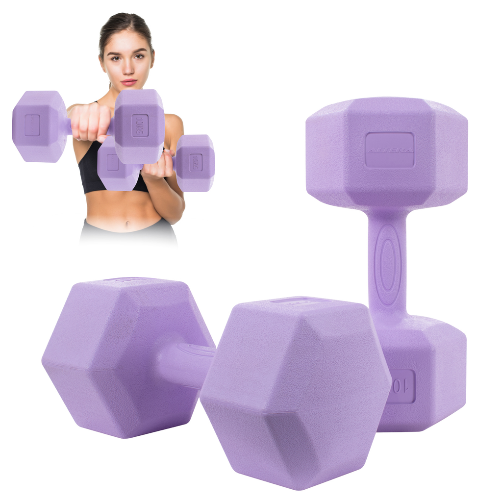 Mancuernas 10 Kg Hexagonales 2pz Pesas Altera Entrenamiento