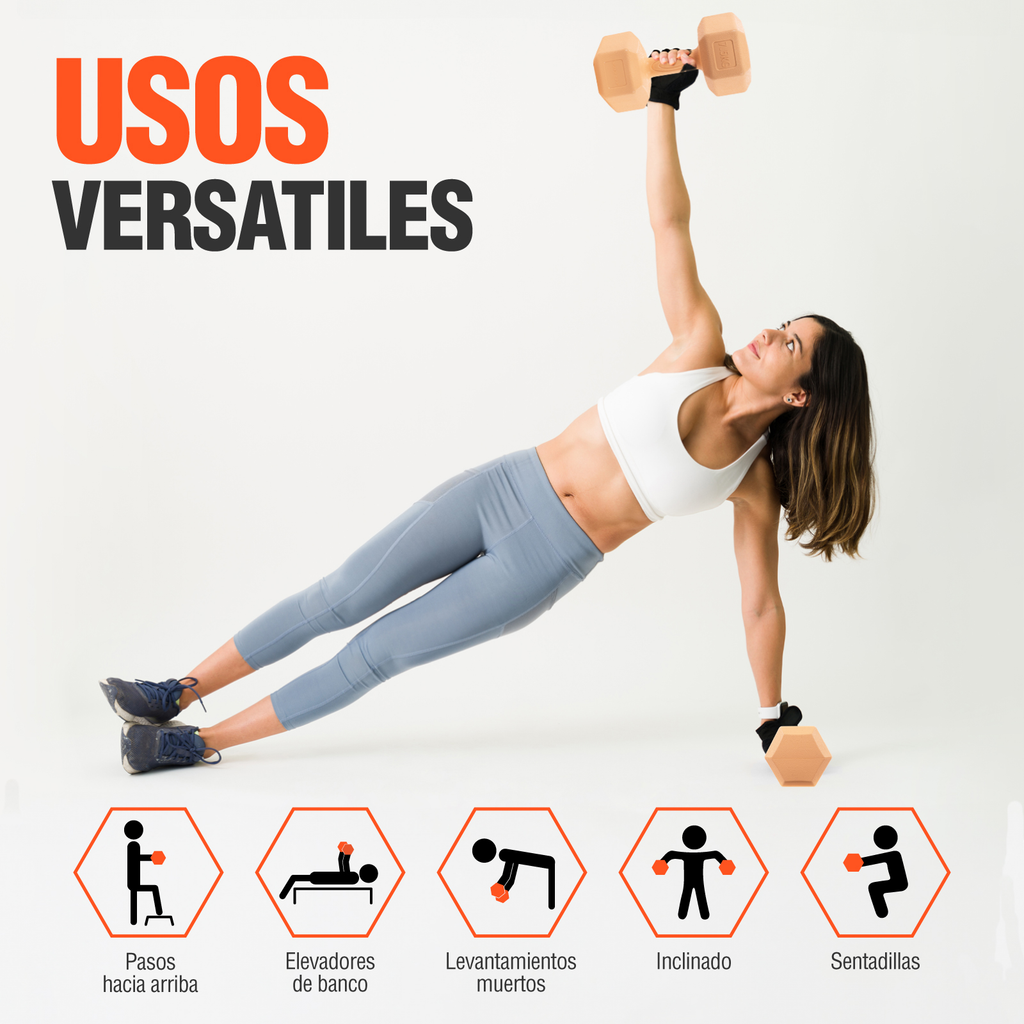 Mancuernas 7.5 Kg Pesas Hexagonales 2pz Altera Entrenamiento