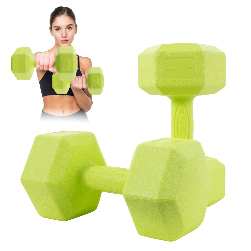 Mancuernas 7.5 Kg Pesas Hexagonales 2pz Altera Entrenamiento