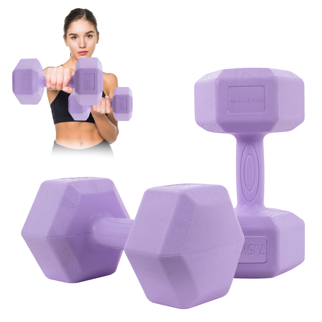 Mancuernas 7.5 Kg Pesas Hexagonales 2pz Altera Entrenamiento