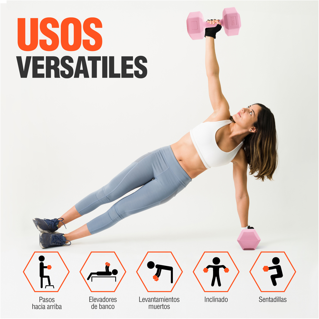 Mancuernas 7.5 Kg Pesas Hexagonales 2pz Altera Entrenamiento