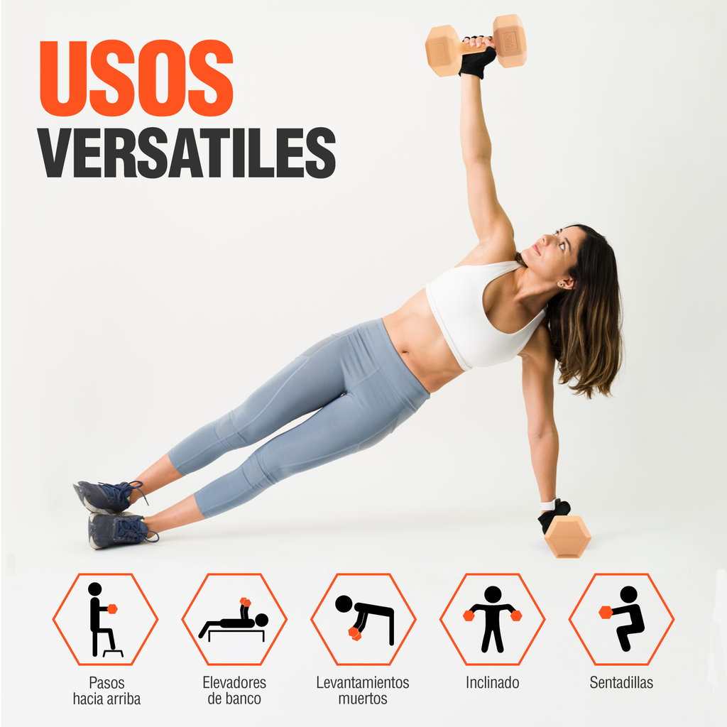 Mancuernas 5 Kg Hexagonales Set Par Altera Ejercicio Gym