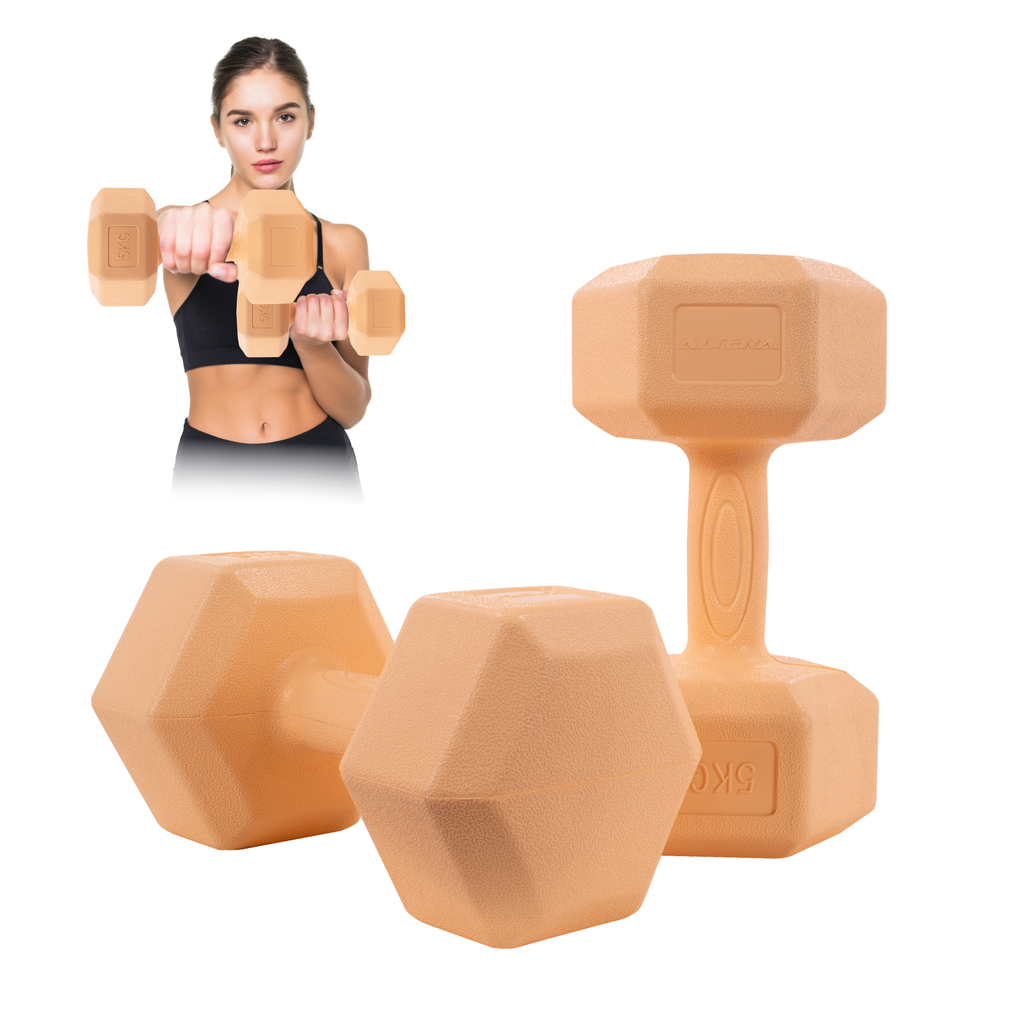 Mancuernas 5 Kg Hexagonales Set Par Altera Ejercicio Gym