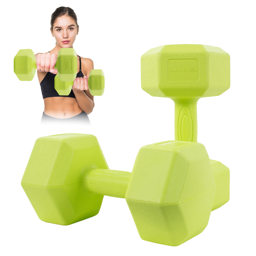 Mancuernas 5 Kg Hexagonales Set Par Altera Ejercicio Gym