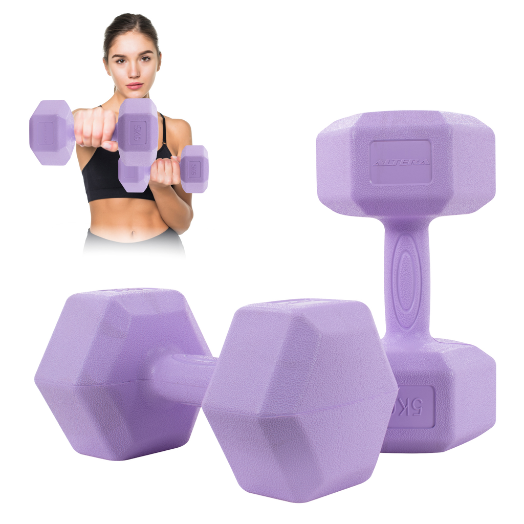 Mancuernas 5 Kg Hexagonales Set Par Altera Ejercicio Gym